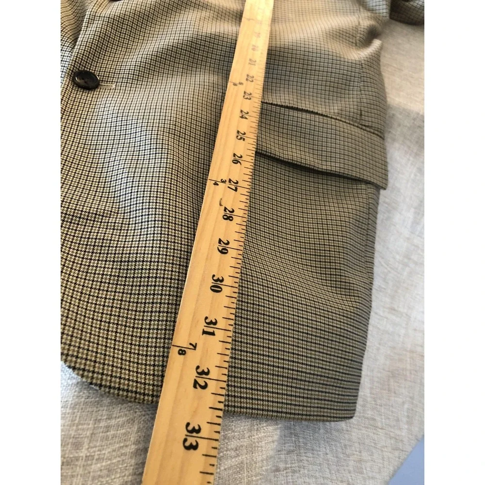 Nautica Blazer Mens 44L Beige Tan Silk Suit Coat Jacket Career Casual Classic